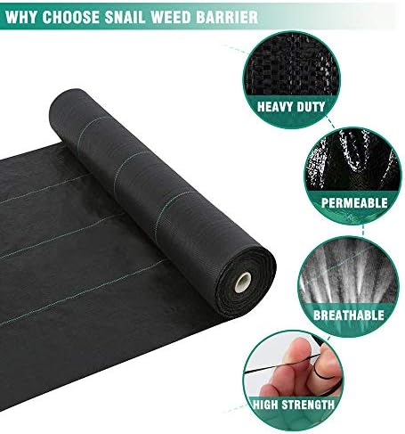 6FTx250FT Weed Barrier Landscape Fabric Heavy Duty 5oz Pro Ground Cover Mat - Image 2