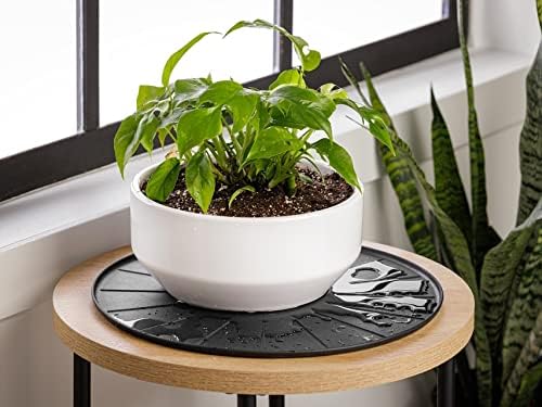 WeatherTech 15" Plant Mats/Coasters - for Floor Protection from Planter Spills, leaks and Soil (8A15CST2PKTN)- Tan (2-Pack) - Image 3