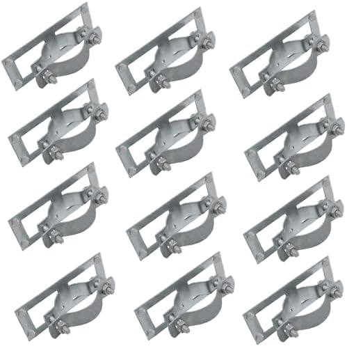 2-3/8"Steel to Wood Fence Brackets,12Pcs Metal Fence Post Brackets by SupConnmakeyourlifeeasyandenjoyable
