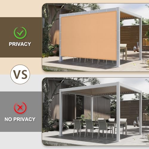 LOVE STORY Custom Size 12x22 FT Sun Shade Cloth for Patio, Peach Fuzz - Image 2