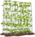 71" x 71" Cucumber Trellis for Raised Bed, Garden Arch Trellis Metal Plant Support Frame with Netting, Sure-Clips & Ground Stakes, U-Shaped Garden Trellis for Climbing Plants Outdoor by TOOLSEMPRE