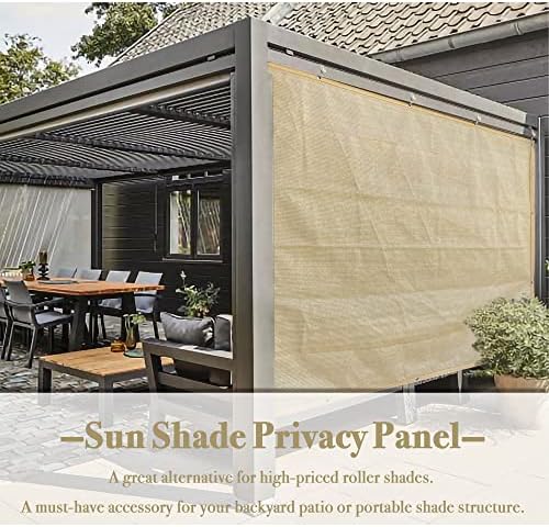 Alion Home Sun Shade Panel Privacy Screen with Grommets on 4 Sides for Outdoor, Patio, Awning, Window Cover, Pergola (5' x 6', Banha Beige) - Image 3