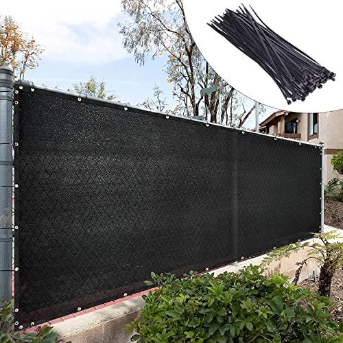 Royal Shade 6' x 89' Black Fence Privacy Screen, 90% Blockage Windscreen by RoyalShade