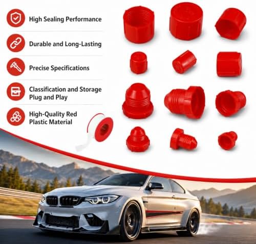 144 Pcs Plastic Plugs and Caps Kit for Automotive Fluid Lines - Image 5