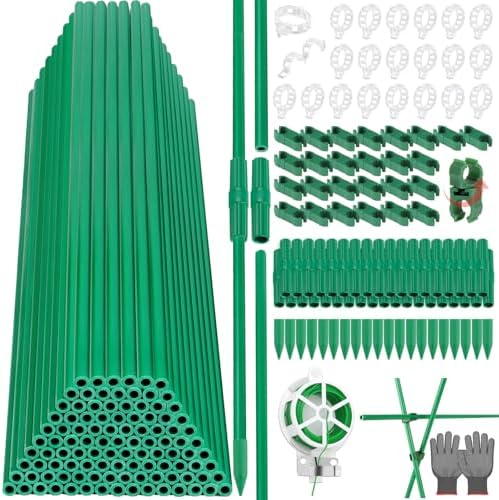 337 PCS Garden Stakes, Fiberglass Tomato Stakes, Garden Sticks by tetutor