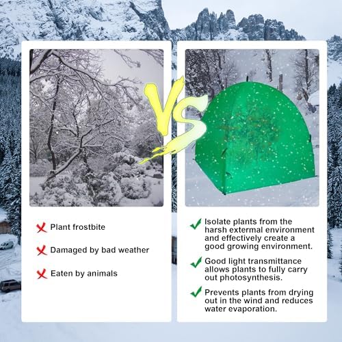 50″*50″*40″ Winter Plant Warm Covers - Raised Bed Cover, Garden Row Accelerator, Warm Tent Freeze Protection Humidity Domes for Germination, Seedling Propagation Protecting Plants from Animals 2PCS - Image 6
