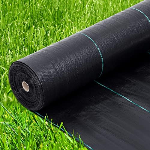 6.5ft x 330ft Weed Barrier Landscape Fabric Heavy Duty, Premium 3.2oz Ground Cover Weed Block Gardening Mat, Easy Setup & Superior Weed Control by Broadfashion