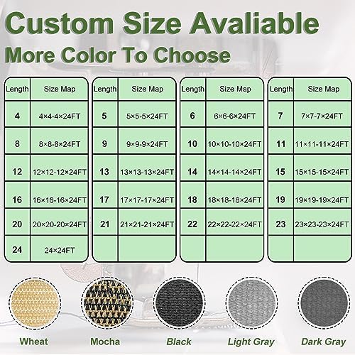 Artpuch Outdoor Pergola Shade Cover 7x24 FT Sun Shade Cloth with Grommets Light Grey 90% UV Protection Canopy Patio Privacy Screen (Customized Available) - Image 7