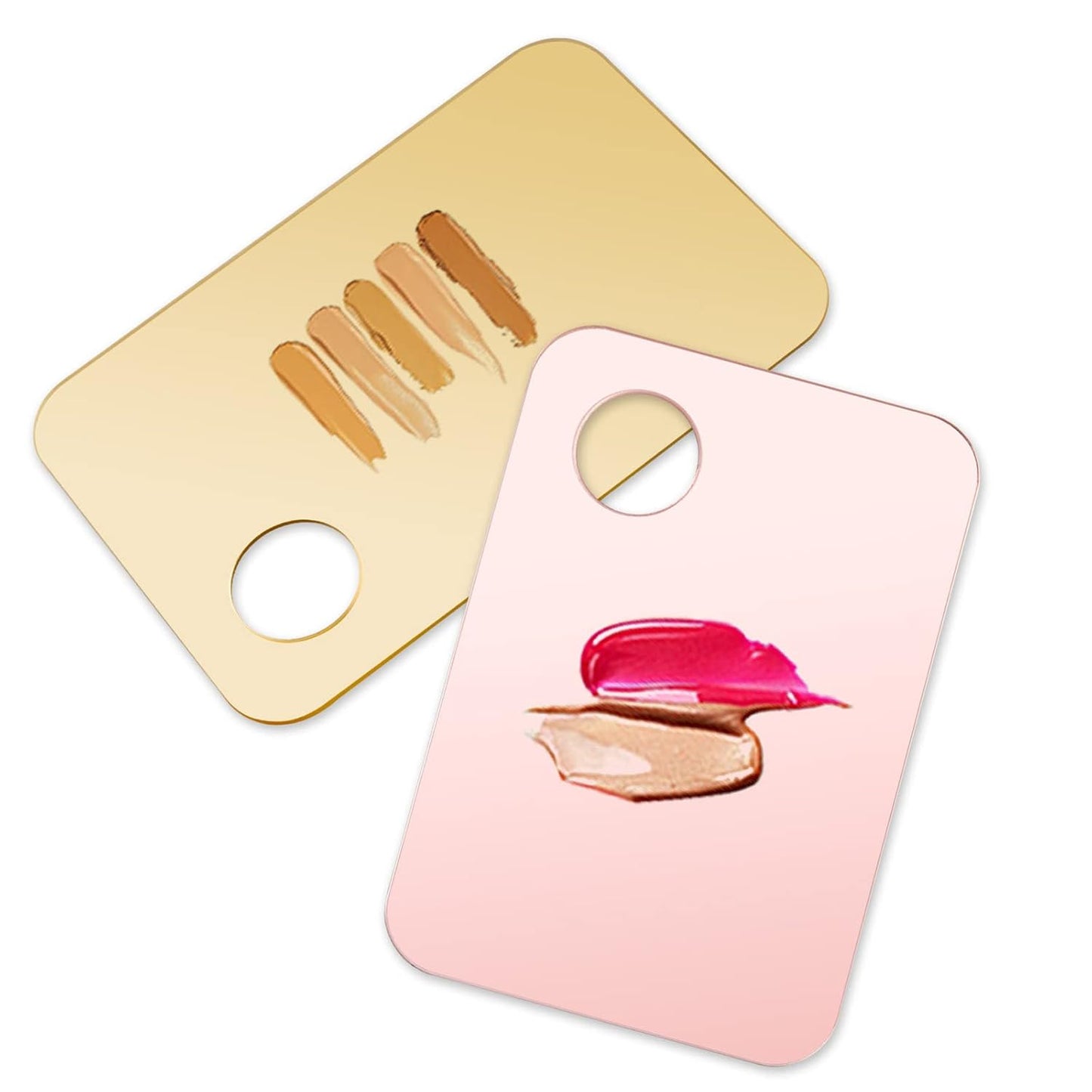1 Pc Acrylic Cosmetic Makeup Palette Tray Foundation Spatula Makeup Mixing Palette Apply for Foundation Eye Shadow Lipsticks Nail Art Beauty Salon (Transparent)