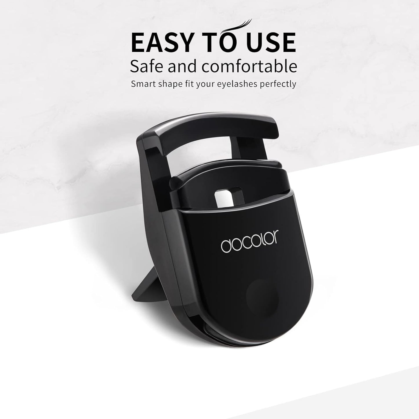 Docolor Eyelash Curler Portable Lash Curler with 1 Silicone Refill Pads Mini Eye Lashes Curlers Professional Travel Makeup Tools for All Eye Shapes