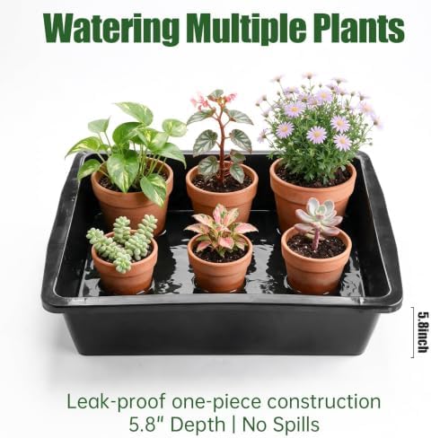 4Pack Garden Plant Potting Tray for Soil Mix & Repotting, 20.7"x15.6"x5.8" - Image 6