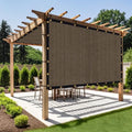 Shade&Beyond Customized Size 4' X 8' Shade Cloth with Grommets, 90% UV Protection UV Protection Mesh Tarp Sun Screens for Patio GN01, Mocha by ShadeBeyond