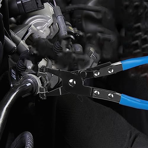 BETOOLL 9pc Hose Clamp Pliers, Professional Automotive with Flexible Wire Long Reach, Clic R Type Swivel Jaw and Flat Band Pliers for Coolant Radiator Heater/Water Hose (Blue) - Image 6