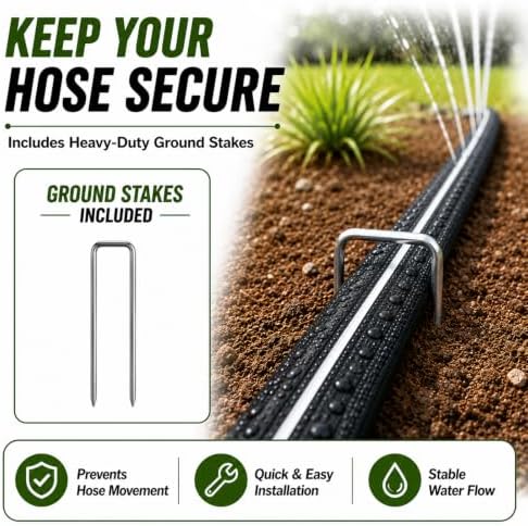 Sprinkler Hose with Holes 100 Ft (25ft 4pack) for Garden Watering - Image 5