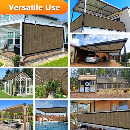 Artpuch Outdoor Pergola Shade Cover 7x23 FT Sun Shade Cloth with Grommets Mocha 90% UV Protection Canopy Patio Privacy Screen (Customized Available) - Image 6