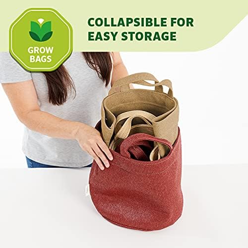 Coolaroo 2-Pack 10 Gallon Heavy Duty Plant Tomato Potato and Other Vegetables and Fruits Breathable Fabric Grow Planter Pot Bag with Handles, Desert Sand - Image 6