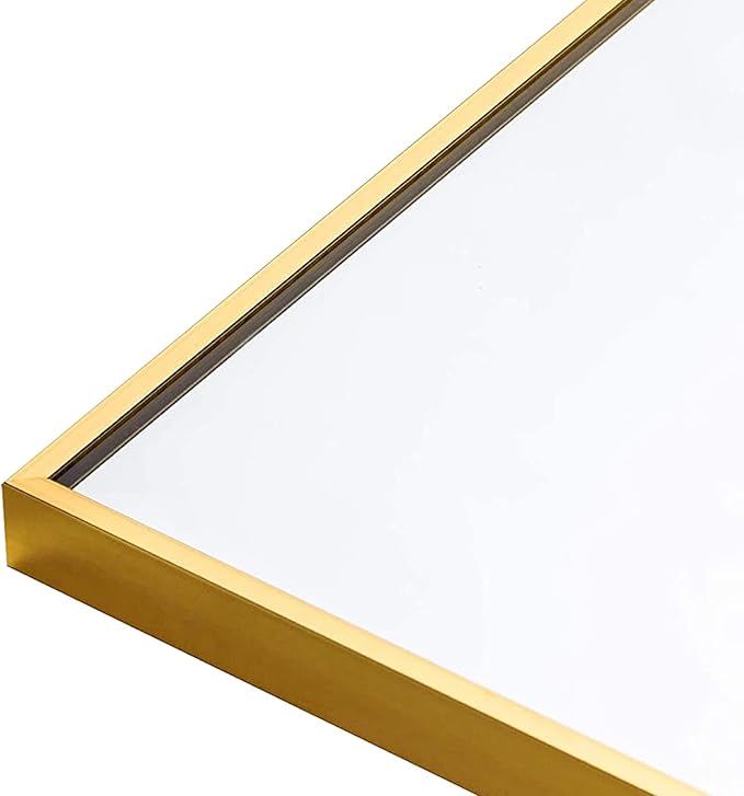 Koonmi Gold Mirrors for Wall, 36x60 Inch Bathroom Mirror, Rectangular Wall Mirror for Living Room Bedroom Bathroom, Hangs Horizontally or Vertically