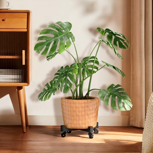 Plant Caddy With Wheels, Adjustable 9in to 13inch Heavy Duty Rolling Plant Dolly, Metal Plant Stand With 4 Lockable Caster Wheels, For Indoor Outdoor Pots Planter, Holds Up to 300 Lbs, Moving Dolly - Image 7