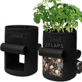 Potato Grow Bags, 2-Pack 15-Gallon Grow Bags with 2 Flaps and Reinforced Handles, Heavy-Duty Thickened 500G Aeration Fabric Pots for Potatoes, Tomatoes, Flowers, and Vegetables by SORANGEUN