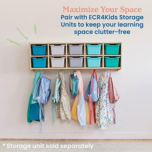 ECR4Kids Scoop Front Storage Bins, Multipurpose Organization, Contemporary, 10-Piece - Image 5