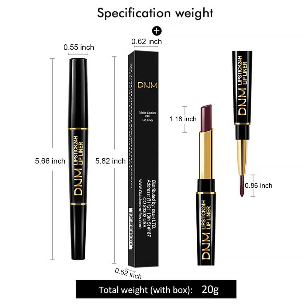 Kaely 2-in-1 Light Brown Lip Liner & Lipstick Set Kit for Women, Matte Lips Kit with Lip Liner Lip Stains Long Lasting Waterproof 24 Hour Lipstick and Lip Liners Combo Lipliners Pencil Set 10
