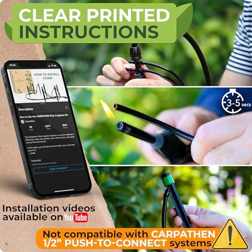 CARPATHEN Drip Irrigation System Kit for Garden Watering, Sprinkler, 100 ft - Image 6