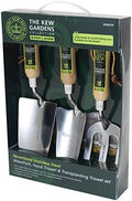 Spear & Jackson 3056KEW Kew Gardens Neverbend Stainless 3 Piece Hand Tool Gift Set – Planting Trowel, Transplant Trowel & Weed Fork – Mirror-Polished Stainless Steel Heads by SpearJackson