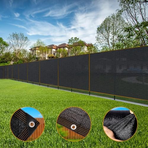 Shade Cloth - Garden Shade Mesh Netting with Grommets Outdoor Sun Shade Cover for Pergola Patio Plants Greenhouse Chicken Coop Black Shading Rate 70% -90% (6X3FT) - Image 4