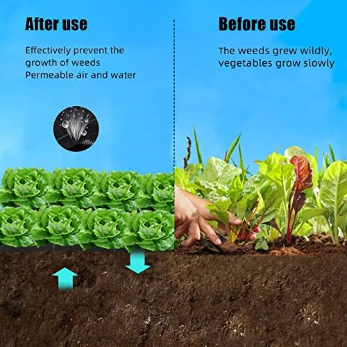 6ft X 300ft Weed Barrier Landscape Fabric Heavy Duty, Premium 3.2oz Ground Cover Weed Block Gardening Mat, Easy Setup & Superior Weed Control, for Erosion Control, Weed Barrier - Image 2