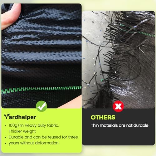 Weed Barrier Fabric Landscape Driveway Fabric Heavy Duty Garden 3ft x 50ft Landscaping Fabric Outdoor Weed Mat Weed Control Gardening Mat Geotextile Fabric - Image 4