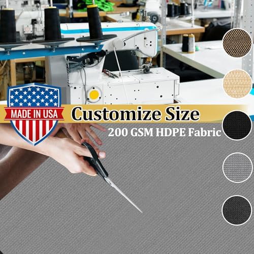 Shade&Beyond Customized Size 6' X 8' Shade Cloth with Grommets, 90% UV Protection UV Protection Mesh Tarp Sun Screens for Patio GN01, Light Gray - Image 3
