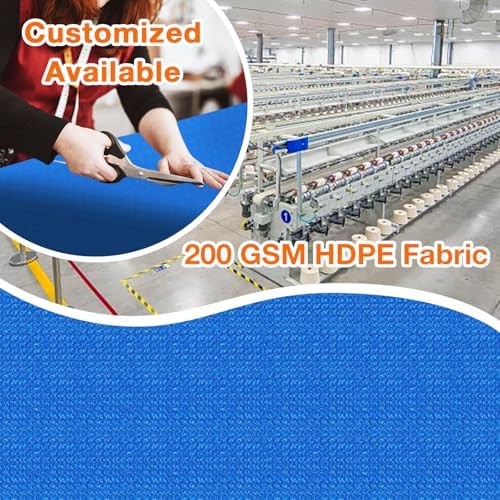 Artpuch Outdoor Pergola Shade Cover 4' X 9' Sun Shade Cloth with Grommets, 90% UV Protection Canopy Patio Privacy Screen (Customized Available) GN107, Blue - Image 2