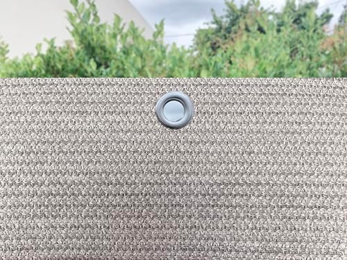 Alion Home Sun Shade Panel Privacy Screen with Grommets on 4 Sides for Outdoor, Patio, Awning, Window Cover, Pergola (6' x 5', Smoke) - Image 5