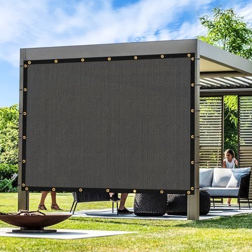 Artpuch Outdoor Pergola Shade Cover 5x5 FT Sun Shade Cloth with Grommets Dark Grey 90% UV Protection Canopy Patio Privacy Screen (Customized Available) by Artpuch