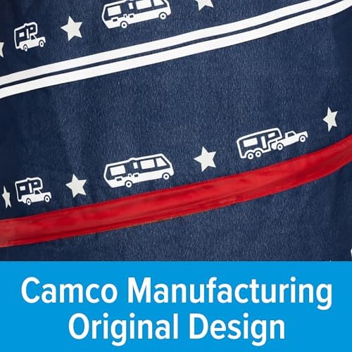 Camco Campsite Pop Up Utility Container with Liner and Zipper Close Lid for RV Storage, Laundry Hampers, and Organization, Patriotic - Image 4