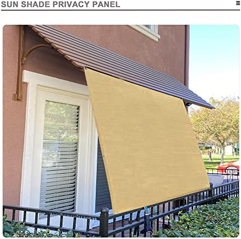 Alion Home Sun Shade Panel Privacy Screen with Grommets on 4 Sides for Outdoor, Patio, Awning, Window Cover, Pergola (6' x 10', Sand) - Image 4