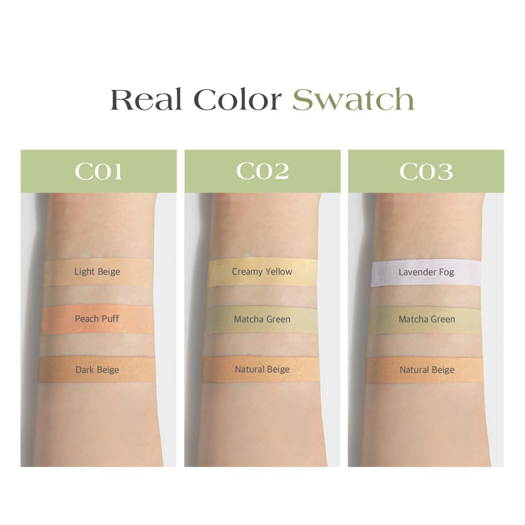 Dr.Althea Dear.A Perfect Cover Concealer Palette - Vegan Fomula, Conceal, Cover, Correct, Contour, Highlight, Multi concealer balette, Finger puff included (C03)