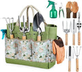 Grenebo Heavy Duty Gardening Tools with Handbag, Gardening Gifts for Women by Grenebo