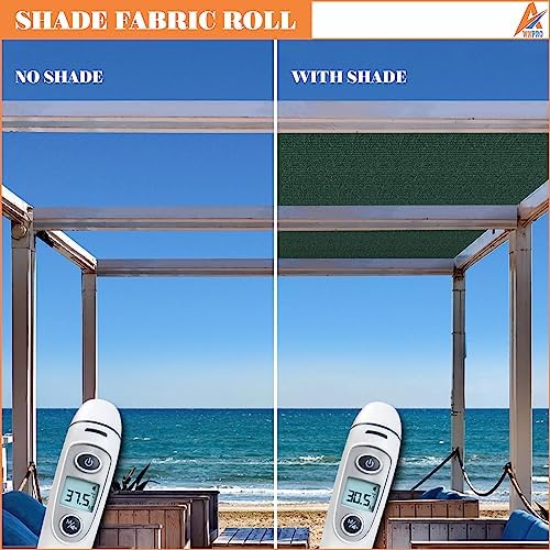 8' x 104' Sun Shade Roll Sun Shade Sunlight Blockage Cover for Outdoor Backyard Patio Pergola Greenhouse Plants (Green) - Image 6