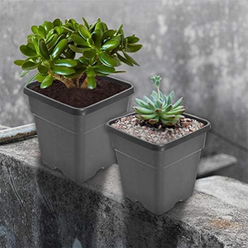 Square Nursery Pots Plant Pots Grow Pots Nursery Container for Planting Soil Plants 5 Gallon 10Pcs - Image 7