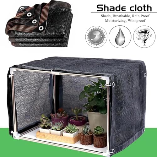Shade Cloth - Garden Shade Mesh Netting with Grommets Outdoor Sun Shade Cover for Pergola Patio Plants Greenhouse Chicken Coop Black Shading Rate 70% -90% (6X3FT) - Image 2