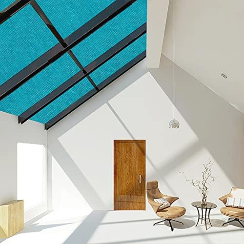 Ifenceview 3' x 19' Turquoise Shade Cloth Fabric Mesh Net for Window Balcony Deck Patio Yard Pergola Gazebo Garden Bed - Image 4