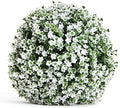 Artificial Baby's Breath Topiary Balls for Outdoor Decor - 7", 8-Pack by 3rdStreetInn