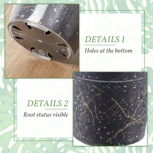 Vesici 6 Pcs 12 Inch Large Thickened Clear Nursery Pots - Image 4
