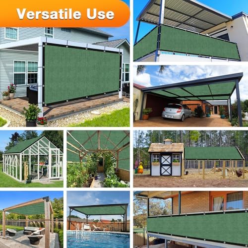 Artpuch Outdoor Pergola Shade Cover 4' X 10' Sun Shade Cloth with Grommets, 90% UV Protection Canopy Patio Privacy Screen (Customized Available) GN107, Green - Image 6