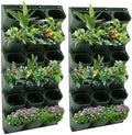 36-Pot Wall Mounted Planter – Vertical Wall Planter with Water Storage Layer, Stackable Flower Pot Holder for Indoor Outdoor Garden Balcony (12 * 3-Pot) (Army Green) by kunghei