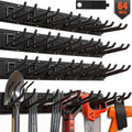 HORUSDY 64-Inch Heavy Duty Garage Organization Rack, 14 Packs Max Load 600LB, 4 Packs Rails and 9 Adjustable Hooks, Tool Organizer Rack with Heavy Double Hooks Tracks by HORUSDY