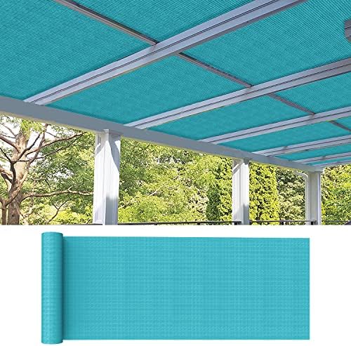 8'×4' Sun Shade Cloth Outdoor 95% UV Block Sunblock Shade Cover Fabric Roll Privacy Screen Fence for Pergola, Carport, Patio, Deck, Awning, Garden, Yard, Balcony, Backyard, Turquoise - Image 2
