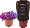 100 PCS 6 Inches Plastic Plant Nursery Pots, Reusable Plastic Pots for Succulents, Seedlings, Cuttings, Transplanting,Seedlingswith Drainage Holes by mitoharet