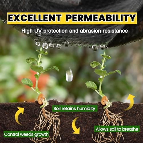 3ft x 300ft Weed Barrier Landscape Fabric Heavy Duty Premium Weed Control Fabric Durable & Eco-Friendly Weed Block Gardening Mat Landscaping Fabric - Image 5
